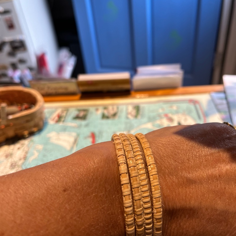 Nantucket Basket Bangles. Set of 4